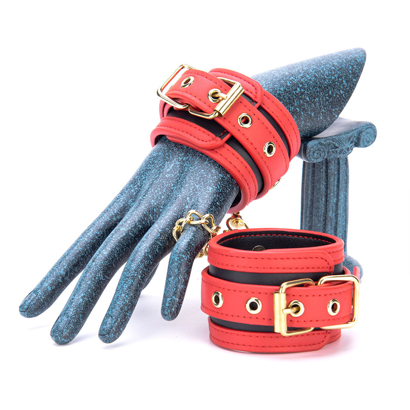 BDSM-Fesseln aus PU-Leder, Handschellen, SM-Bondage-Erotikspielzeug f&uuml;r Erwachsene