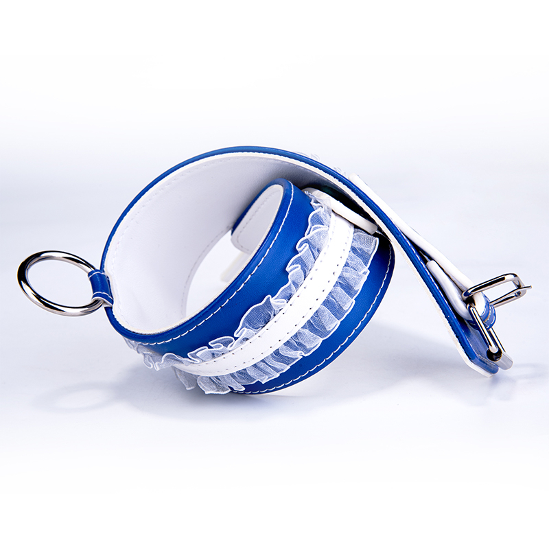 Collare e catena in pelle SM all'ingrosso con catena in metallo per coppie Collana girocollo schiava sexy BDSM