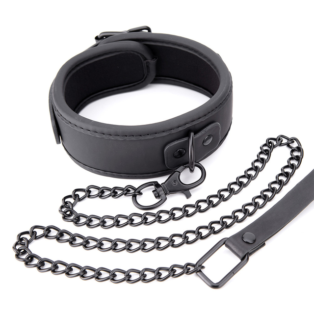 블랙 BDSM 칼라 Bdsm 본디지 칼라 및 가죽 끈 세트 여성 롤 플레잉 섹스 토이 조정 가능한 슬레이브 제한 성인 용품 커플을위한 SM 본디지 칼라