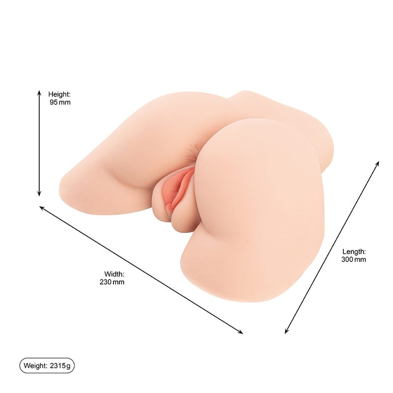 2 in 1 realistische vagina anale dikke kont 3D grote kont sekspop voor mannen