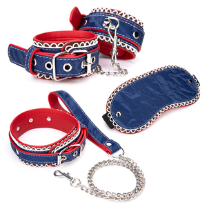 3 pz Set Letto Bondage Set Ritenuta Gioco Per Adulti Cintura Sesso Manette Tettarelle Da Biberon Morsetto Frusta Collare Kit Giocattolo Del Sesso Per Le Coppie Del Sesso accessori