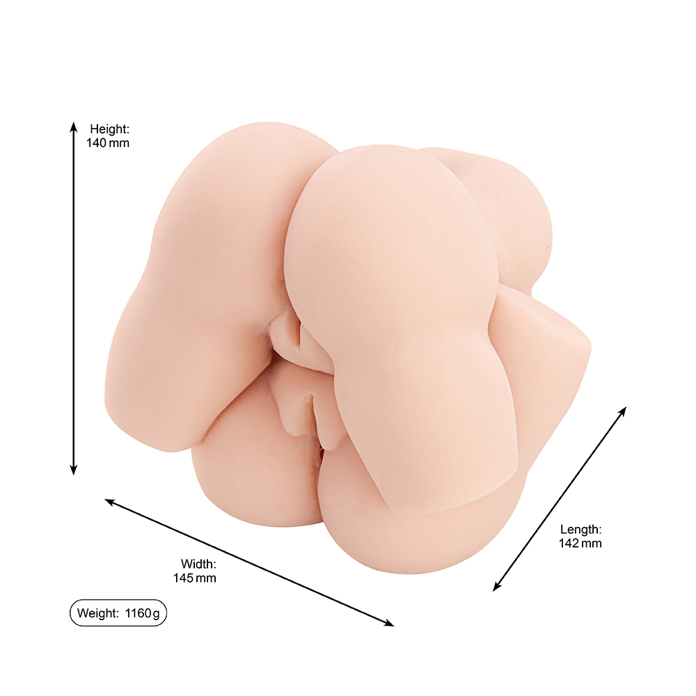 Giocattolo adulto artificiale maschio del sesso adulto artificiale della fica butterata di gomma per gli uomini che si masturbano