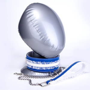 Collare e catena in pelle SM all'ingrosso con catena in metallo per coppie Collana girocollo schiava sexy BDSM