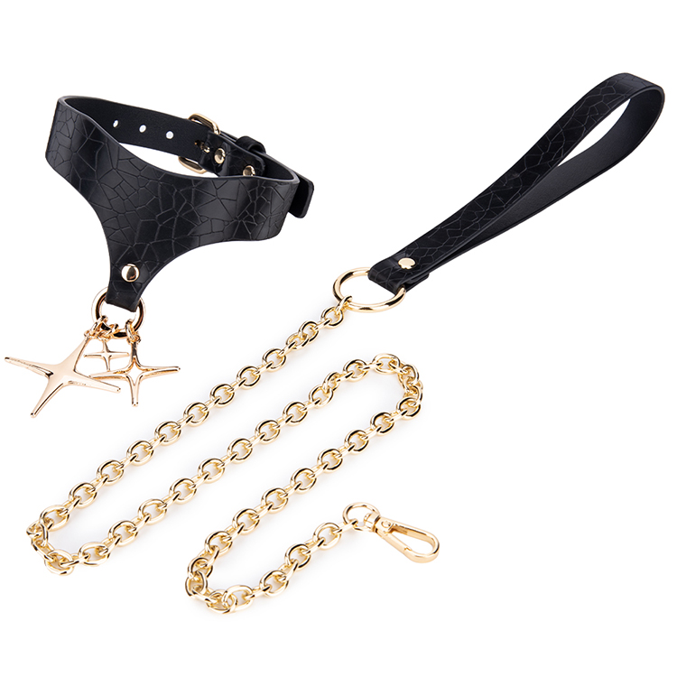 Collare per bondage in pelle PU pi&ugrave; venduto Collare per collo di ritenuta per avventure BDSM di coppie