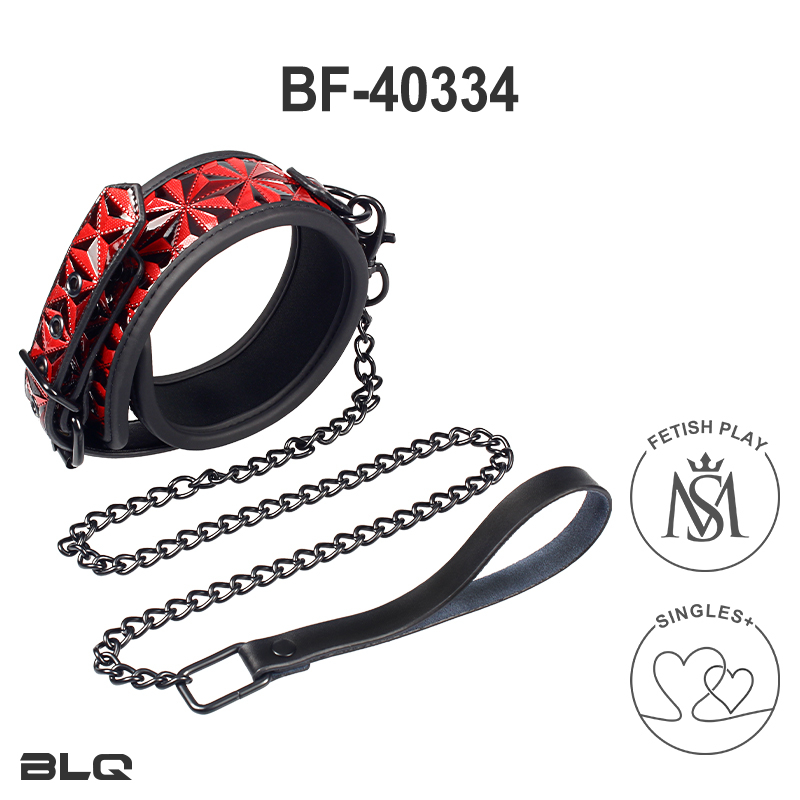 Halsband met riem voor volwassen bondagebeperkingen, seksspel