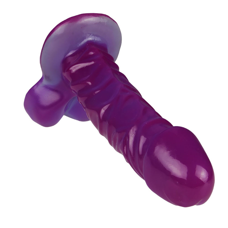 Masturbazione femminile con morbido dildo con ventosa 