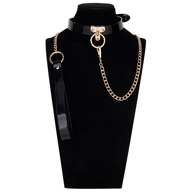Set collare e catena BDSM Kit bondage femminile gotico Regalo punk per il gioco di coppia
