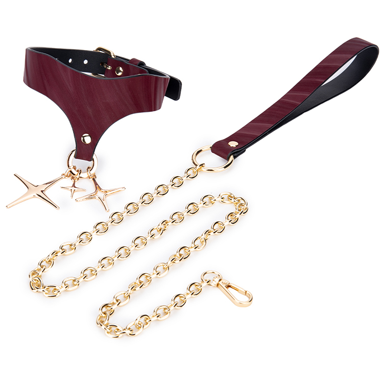 Collare per bondage in pelle PU pi&ugrave; venduto Collare per collo di ritenuta per avventure BDSM di coppie