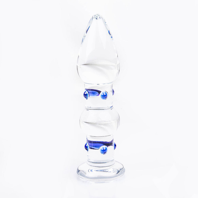 Spiraalvormige glazen dildo voor seks