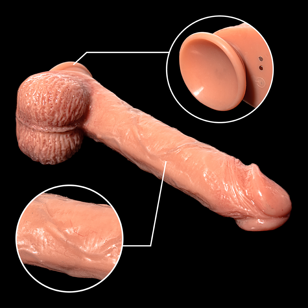 Realistico vibratore con spinta e riscaldamento, stimolatore del punto G anale e clitoride per giocattoli sessuali per adulti da donna