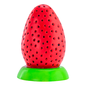 Simpatico plug anale in silicone a forma di fragola, massaggiatore prostatico e giocattolo per masturbazione per uomini e donne