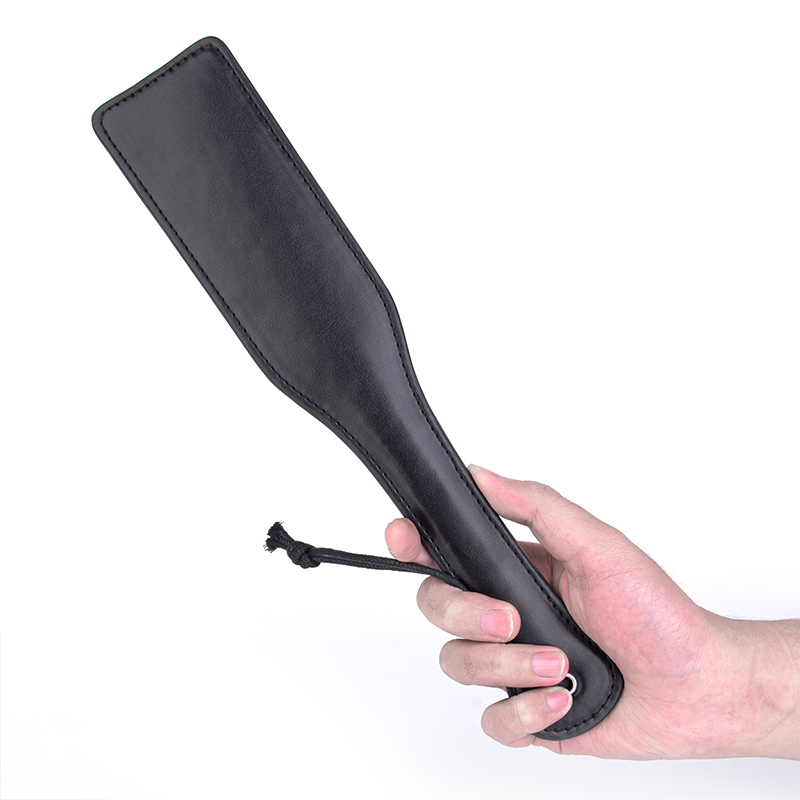 프리미엄 PU 가죽 패들 미니멀리즘 디자인 BDSM 변태 페티쉬 통증 놀이 Pu 가죽 슬레이브 스패킹 패들