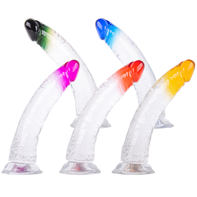 女性のための大きなカラフルなディルドゼリーディルド