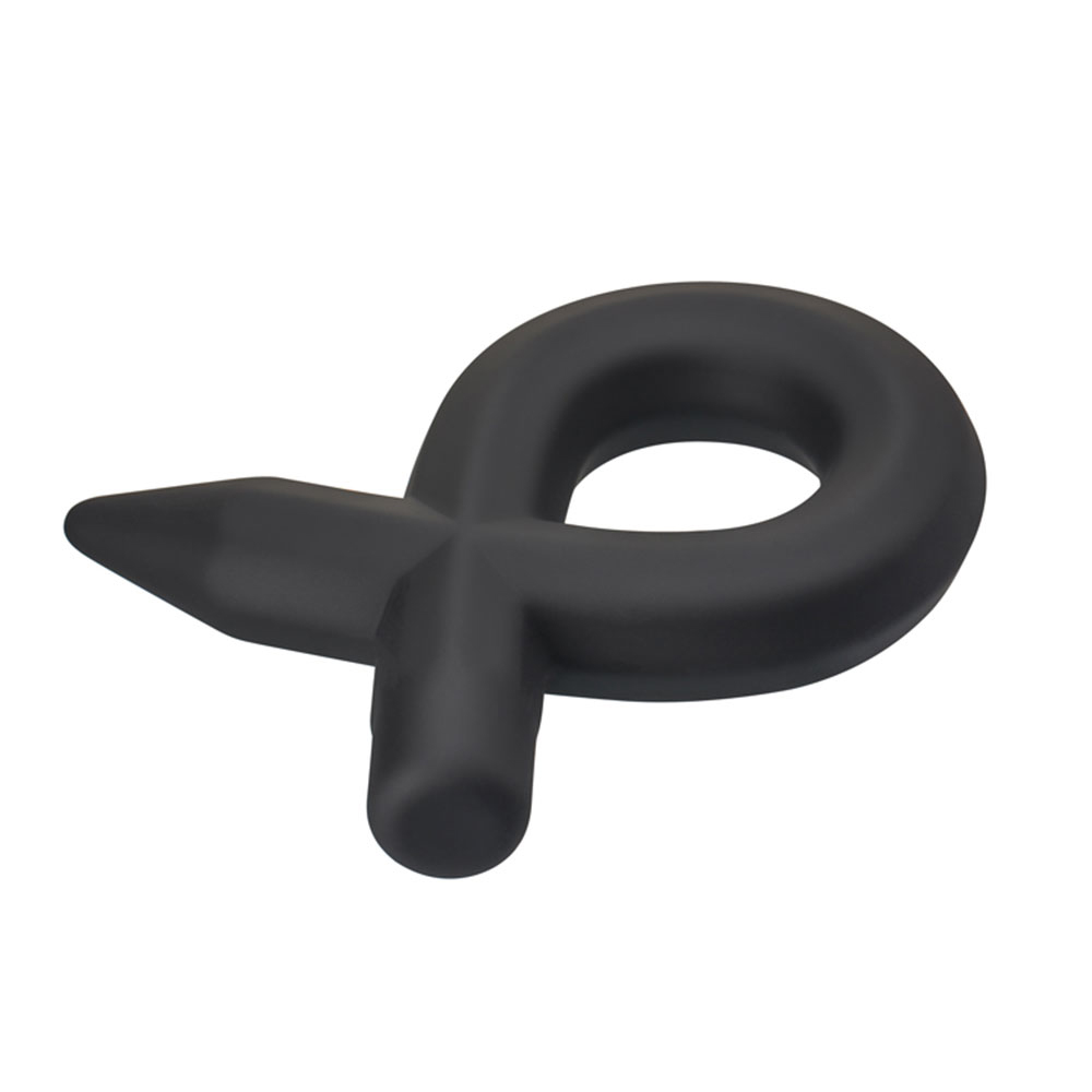 Anello per pene in silicone liquido, giocattolo flessibile in gomma nera