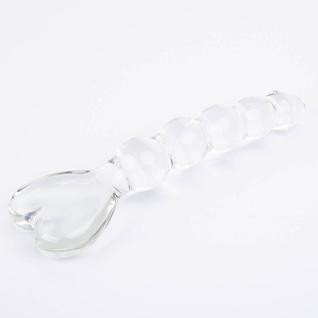 Herzglas Transparenter weiblicher Kristall Anal