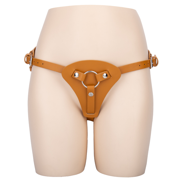 Pantaloni da donna in morbida pelle con base in silicone per il piacere intimo