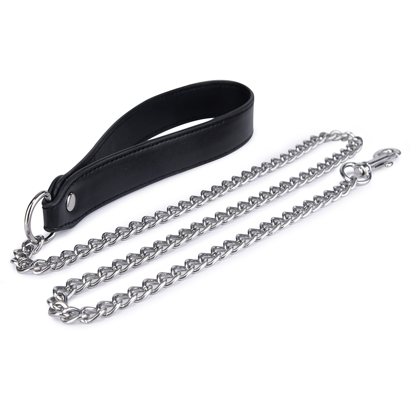 Gotische vrouwelijke bondageset met verstelbare kraag en ketting voor spelen met volwassenen