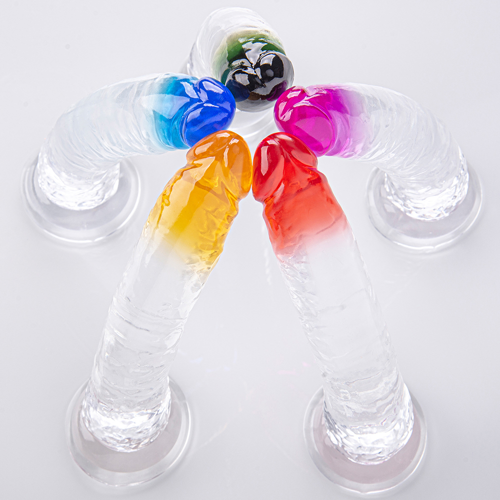 Grote kleurrijke dildo's Jelly-dildo voor dames