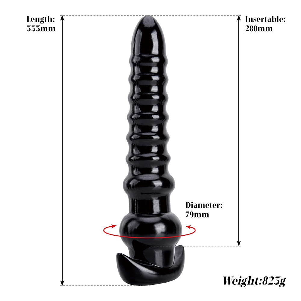 PVC superlange dildo buttplug voor mannen en vrouwen prostaat- en vaginale stimulator
