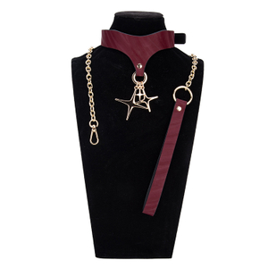 Meistverkauftes PU-Leder-Bondage-Halsband, fesselndes Halsband f&uuml;r Paare bei ihren BDSM-Abenteuern