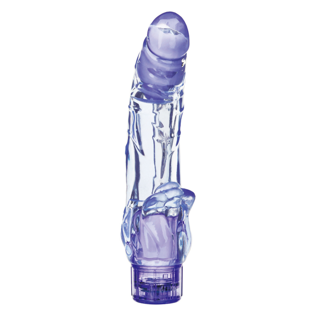 Transparenter lila Vibrationsdildo f&uuml;r erwachsene Frauen