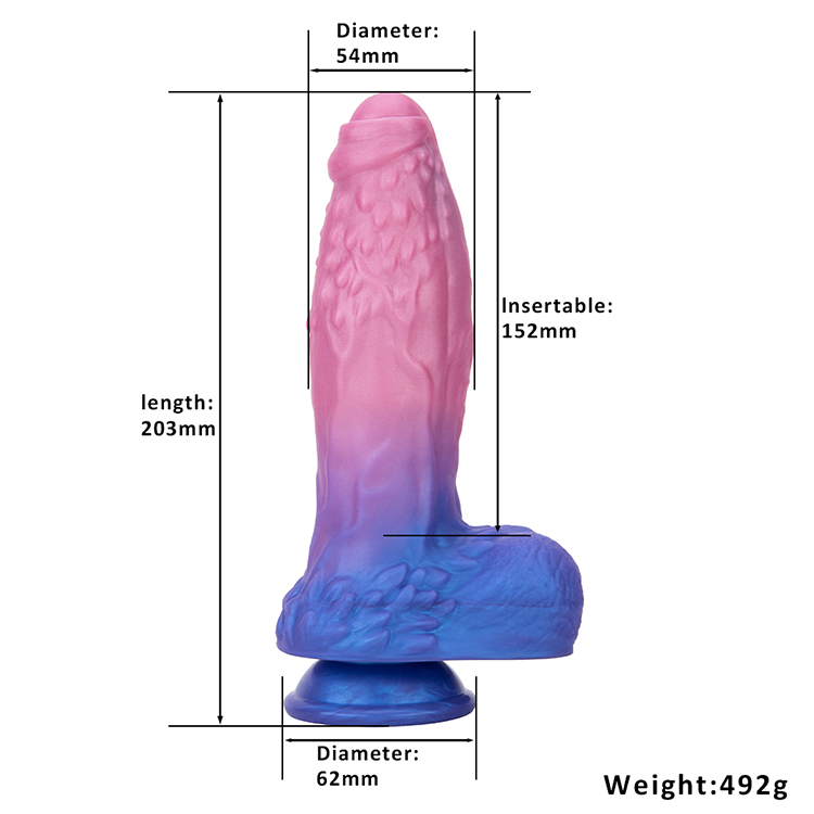 Realistischer langer Vibrator, seltsamer gro&szlig;er Frauenspielzeug-Dildo f&uuml;r Erwachsene