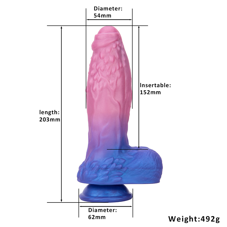 Realistischer langer Vibrator, seltsamer gro&szlig;er Frauenspielzeug-Dildo f&uuml;r Erwachsene