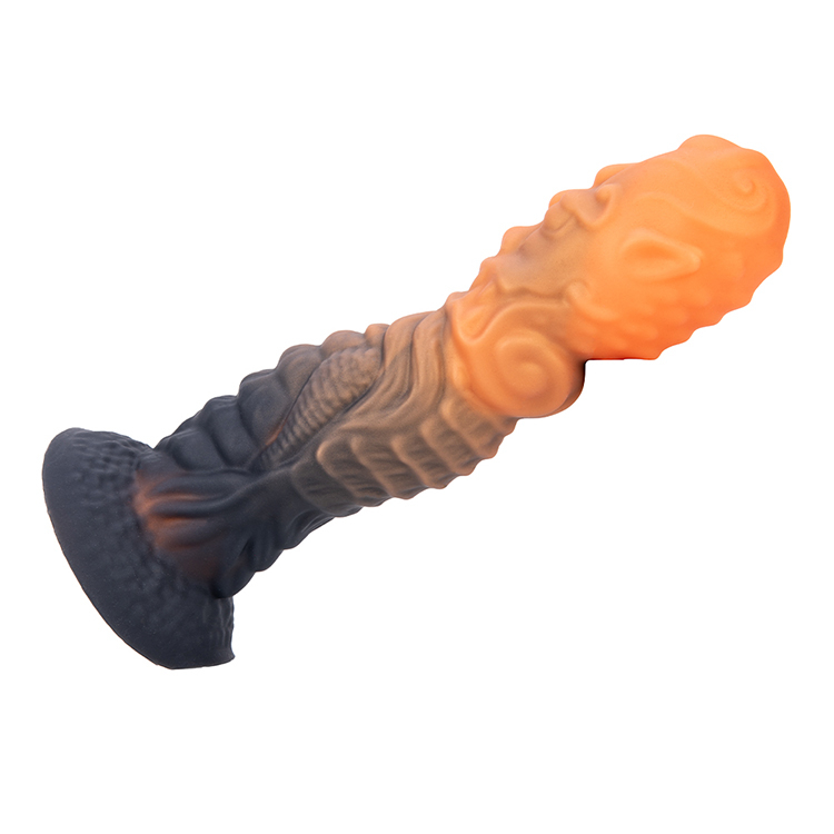 Plug anale lungo in silicone di colore misto