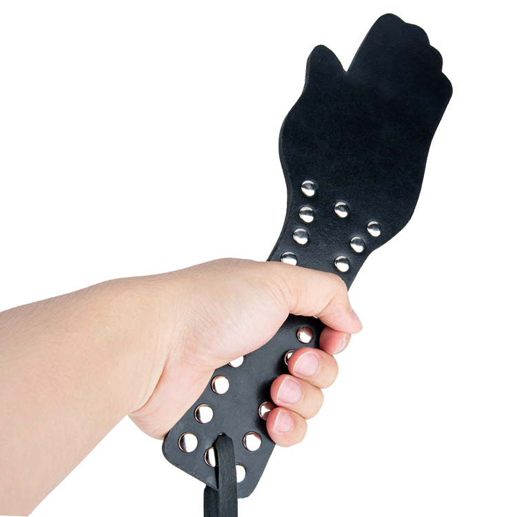세련되고 강렬한 열정 플레이를 위한 고급 PU 가죽 BDSM 패들 더블 레이어 소프트 디자인