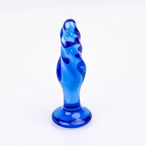 Hoge kwaliteit zachte waterdichte blauwe PVC kleine anale trainer buttplug anale stimulator voor volwassen seksspeeltjes