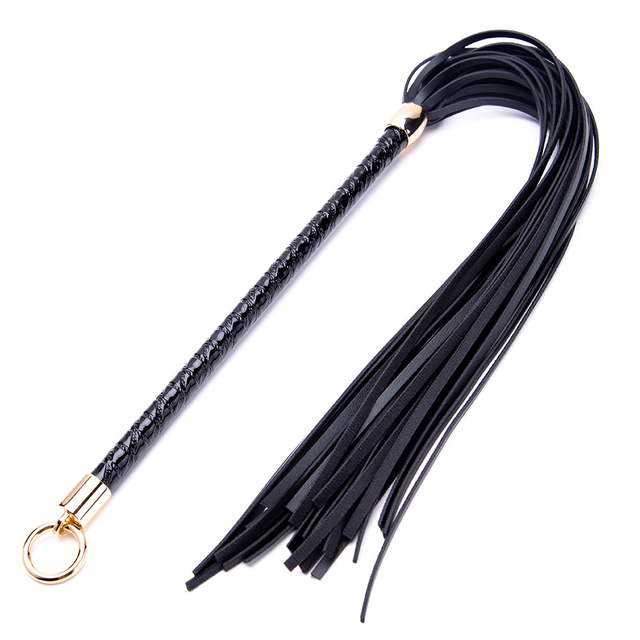 Frusta per toro in pelle PU con manico in nappa sculacciata per giocattolo bondage sessuale BDSM
