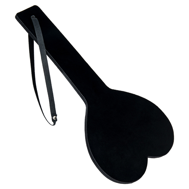 Pagaia da sculacciata in pelle PU nera di alta qualit&agrave; per giochi di coppia per adulti BDSM Flirtare Divertimento