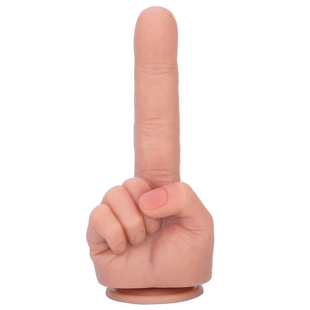 Dildo adulto in silicone materiale sicuro per dita grandi per donna