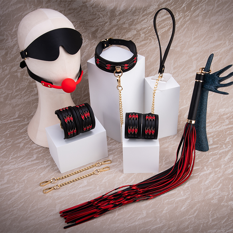 6-teiliges Leder-Bondage-Set f&uuml;r Frauen, Pl&uuml;sch-BDSM-Sexspielzeug-Set f&uuml;r Paare, SM-Erotikspiele