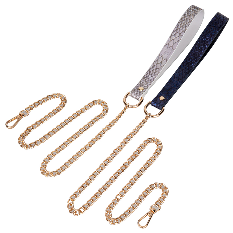 Collare bondage in pelle PU con motivo serpente superiore Collare per collo di contenimento per l'esplorazione BDSM delle coppie