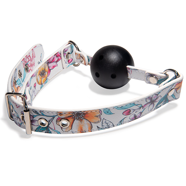 Bondage per cintura in pelle PU giocattolo sessuale all'ingrosso con bavaglio a sfera in silicone morbido