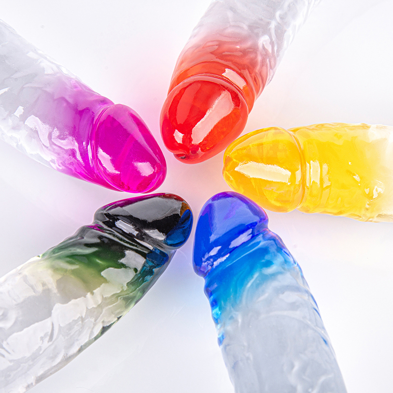 Grote kleurrijke dildo's Jelly-dildo voor dames