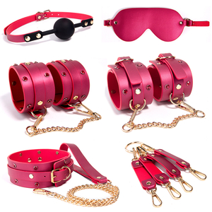 6pcs 페티쉬 키트 침대 구속 속박 섹스 토이 구속 묶여 bdsm 속박 정장 섹시한 유혹 대체 장난감 성인 섹스 토이