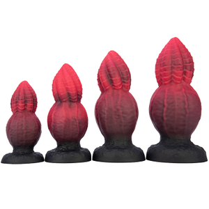 Dildo giocattolo per masturbazione in stile zucca in silicone di colore misto