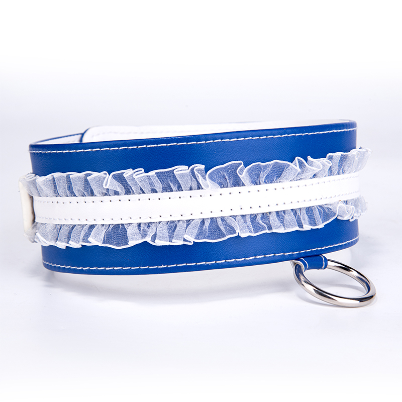 Collare e catena in pelle SM all'ingrosso con catena in metallo per coppie Collana girocollo schiava sexy BDSM