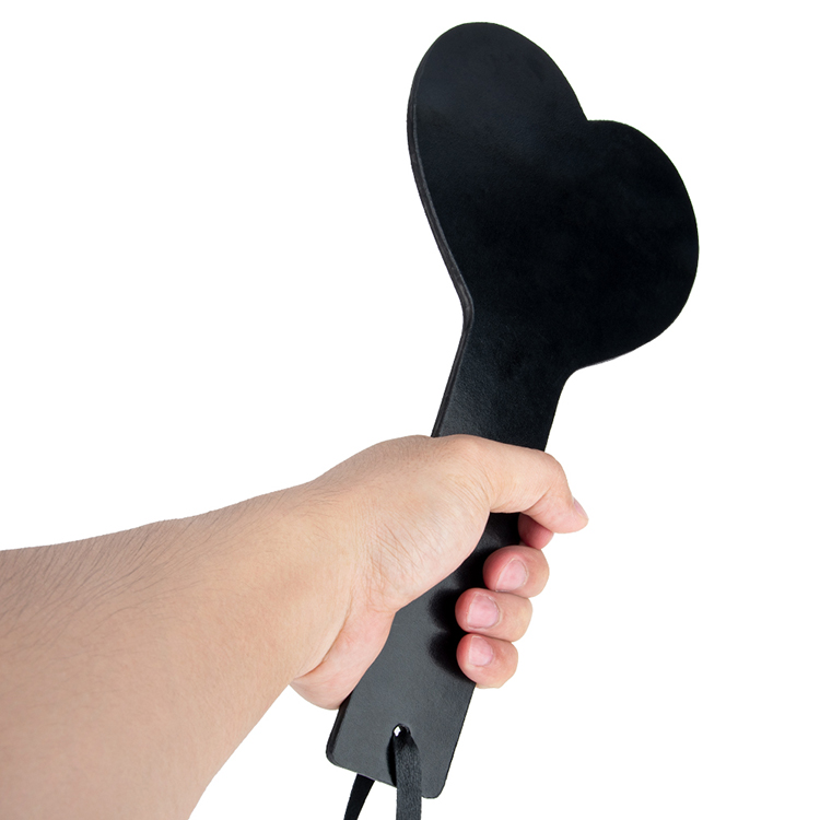 커플 성인 게임 Bdsm 유혹 재미를위한 고품질 블랙 PU 가죽 스패킹 패들