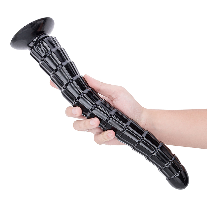 ファンシー工場からのカスタム卸売黒の長くて薄いディルド マッサージャー熱い販売のカップルの楽しいおもちゃ
