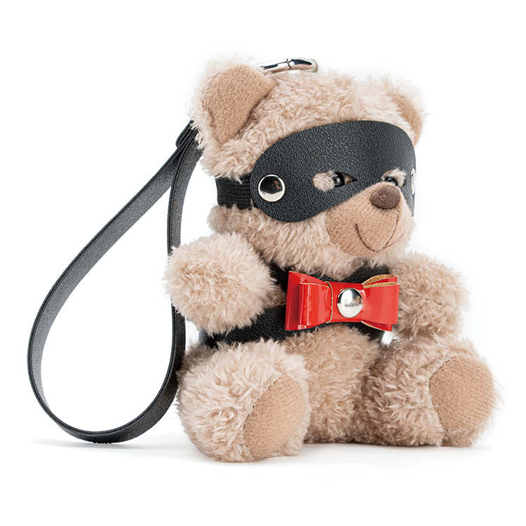 Sleutelhanger PU-leer BDSM-beer met strik